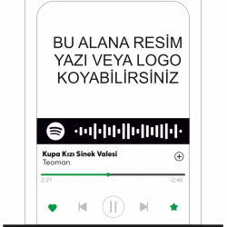Dekoratif Spotify Siyah Pleksi Ayak Üzeri Baskı