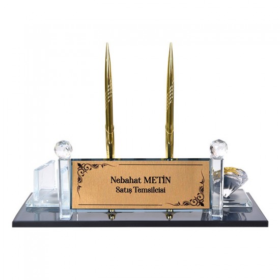 Ayaklı Kristal Masa İsimliği Ayaklı Kristal Masa İsimliği