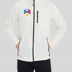 Kişiye Özel Beyaz/Krem Baskılı Polar