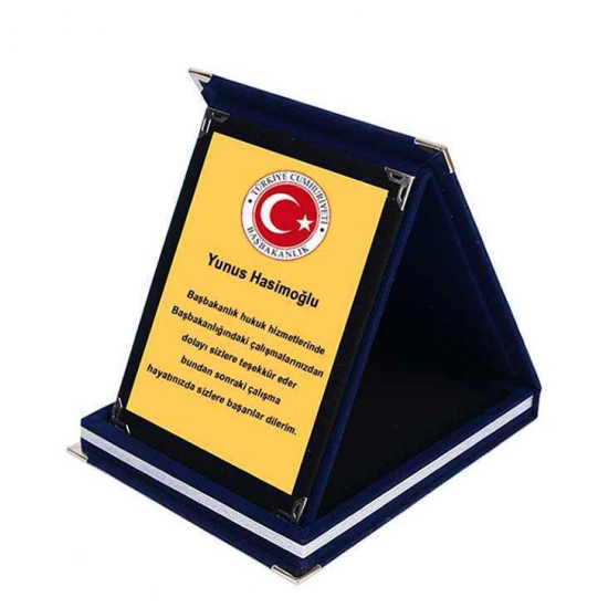 Lacivert Kadife Plaket Lacivert Kadife Plaket