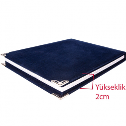 Lacivert Kadife Plaket