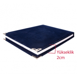 Lacivert Kadife Plaket
