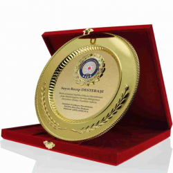 Gold Altın Tabak Plaket 