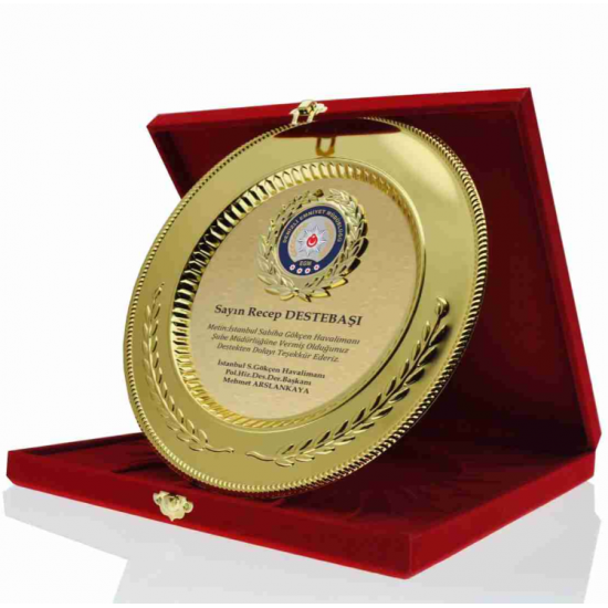 Gold Altın Tabak Plaket Gold Altın Tabak Plaket