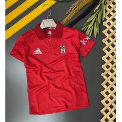 BEŞİKTAŞ KIRMIZI POLO YAKA GÜNLÜK GİYİM TİŞÖRT
