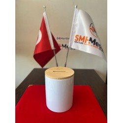 Porselen Ahşap Desenli Kumbara 