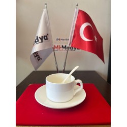 Lüx Latte Beyaz Takımlı Bardak