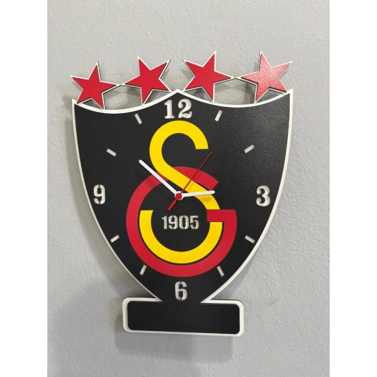 Galatasaray Ahşap Duvar Saati Galatasaray Ahşap Duvar Saati