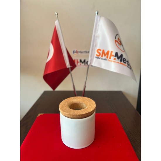 Tahta Desenli Porselen Kalemlik Tahta Desenli Porselen Kalemlik