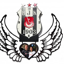 Kişiye Özel Karakartal Beşiktaş (Resimli) Duvar Saati
