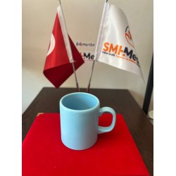 Seramik Latte Full Mavi Kaplı Kupa Bardak