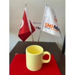 Seramik Latte Full Sarı Kaplı Kupa Bardak
