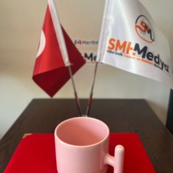 Seramik Latte Full Pembe Kaplı Bardak