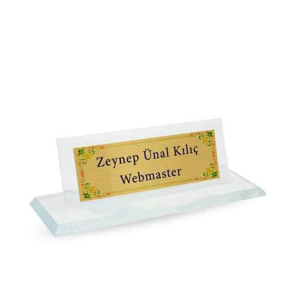 Kristal Cam Masa İsimliği Kristal Cam Masa İsimliği