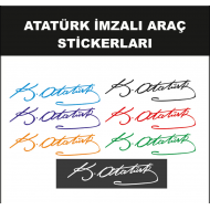 Atatürk İmzalı Araç Sticker
