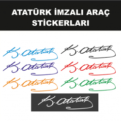 Atatürk İmzalı Araç Sticker