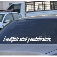 Kişiye Özel Araç Arkası Sticker