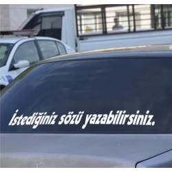 Kişiye Özel Araç Arkası Sticker